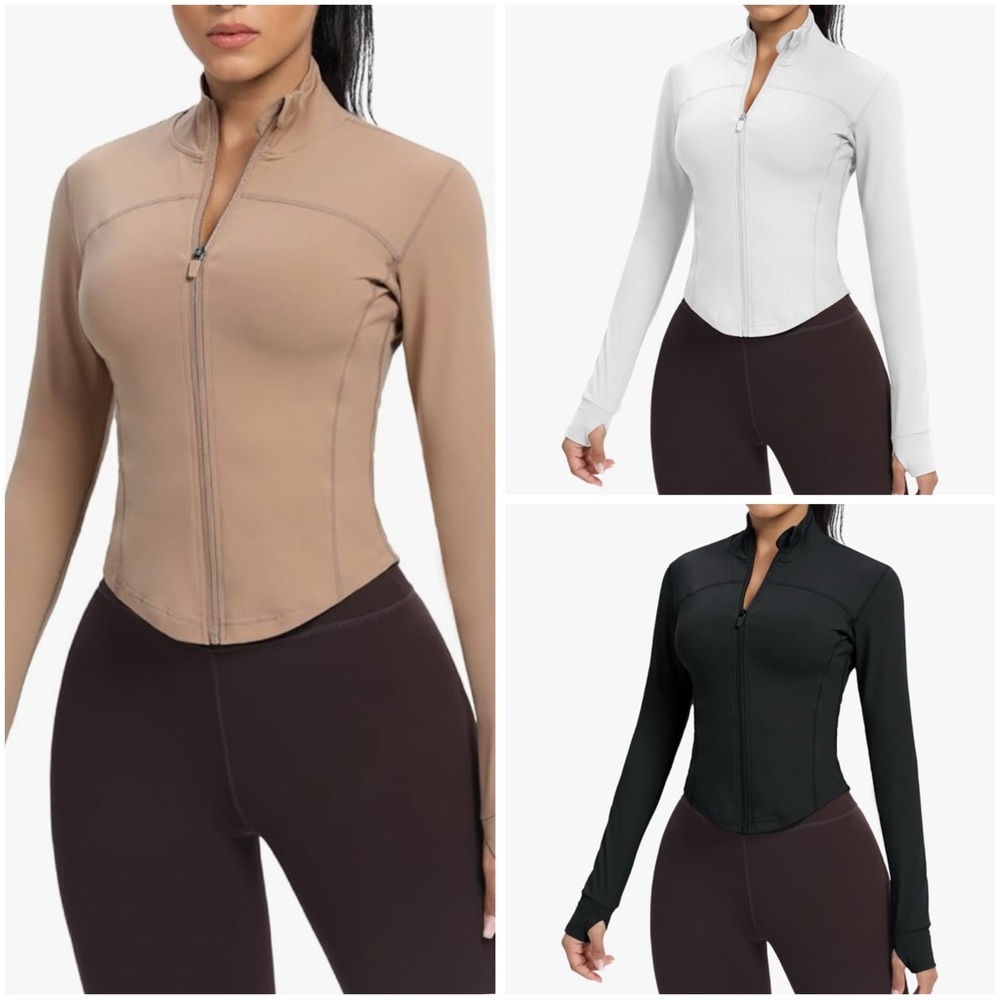 AVGO Women's Cropped Running Workout Jacket BUNDLE